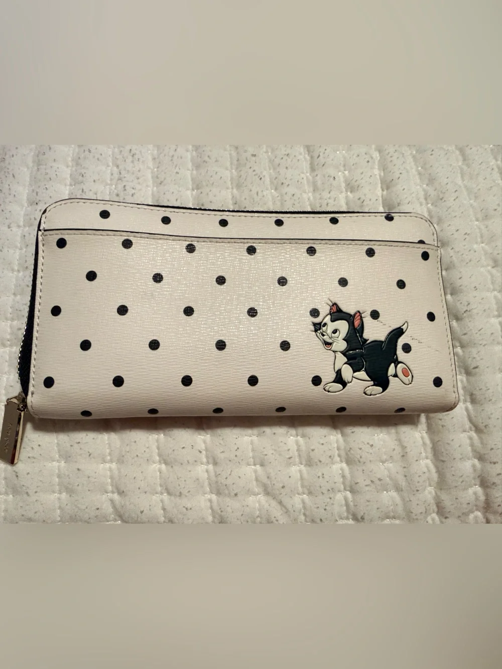 Kate Spade Minnie Mouse Polka Dot Zip Wallet - White, Black, Red